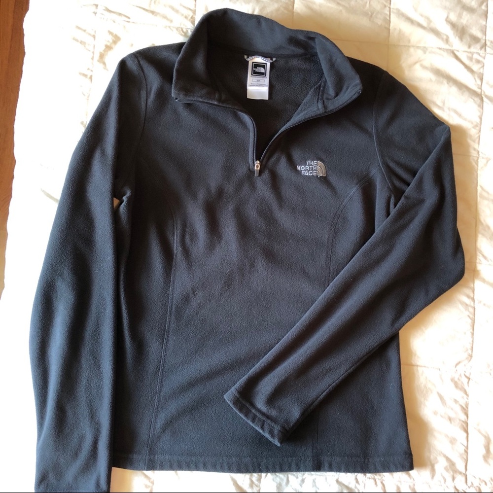 The North Face Quarter Zip Black Fleece Pullover
